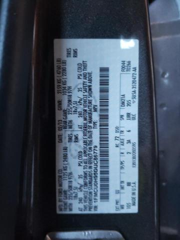 1FMCU0H95DUC86779 - 2013 FORD ESCAPE SEL GRAY photo 12