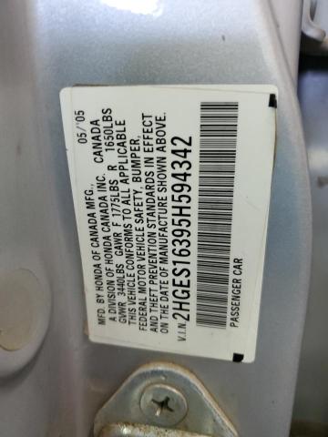 2HGES16395H594342 - 2005 HONDA CIVIC DX VP 双色 照片 12