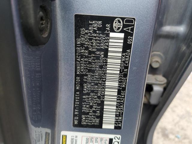 2T1KR32E46C560112 - 2006 TOYOTA COROLLA MA XR BLUE photo 12