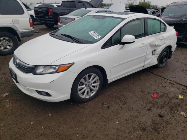 2HGFB2F94CH534433 - 2012 HONDA CIVIC EXL WHITE photo 1