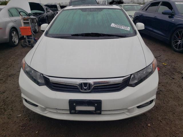 2HGFB2F94CH534433 - 2012 HONDA CIVIC EXL WHITE photo 5