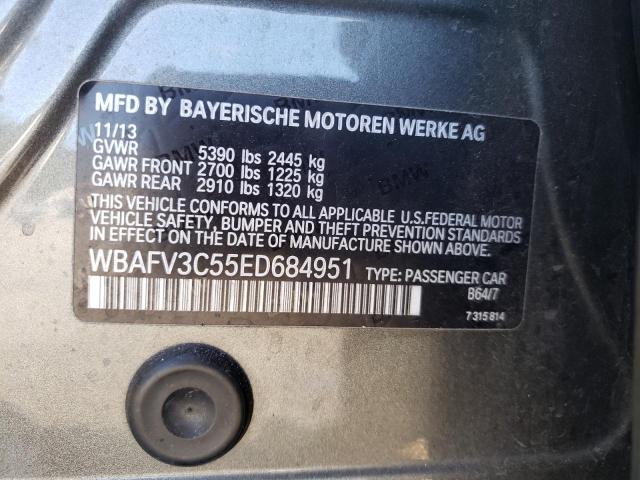 WBAFV3C55ED684951 - 2014 BMW 535 D XDRIVE GRAY photo 12