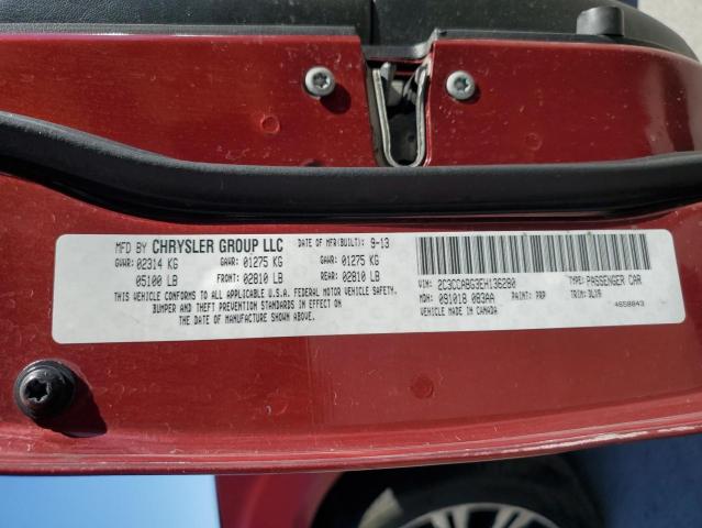 2C3CCABG3EH136280 - 2014 CHRYSLER 300 S RED photo 13