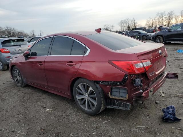 4S3BNEN61K3010106 - 2019 SUBARU LEGACY 3.6R LIMITED RED photo 2