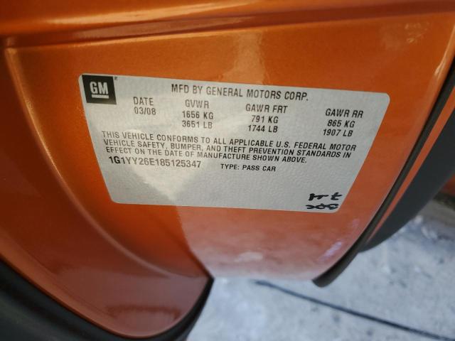 1G1YY26E185125347 - 2008 CHEVROLET CORVETTE Z06 ORANGE photo 13