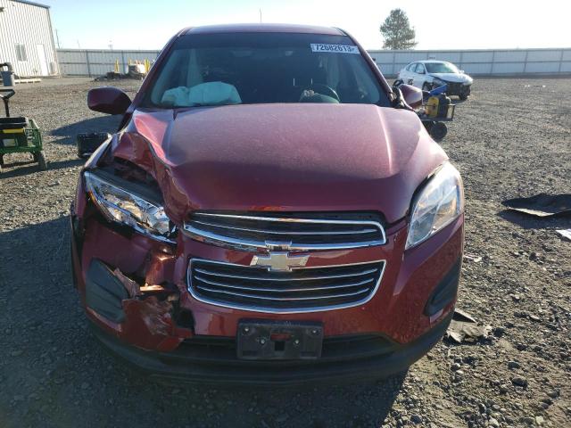 KL7CJPSB4FB113526 - 2015 CHEVROLET TRAX 1LS BURGUNDY photo 5