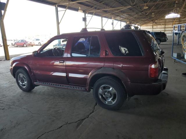 JNRDR07Y01W100648 - 2001 INFINITI QX4 MAROON photo 2