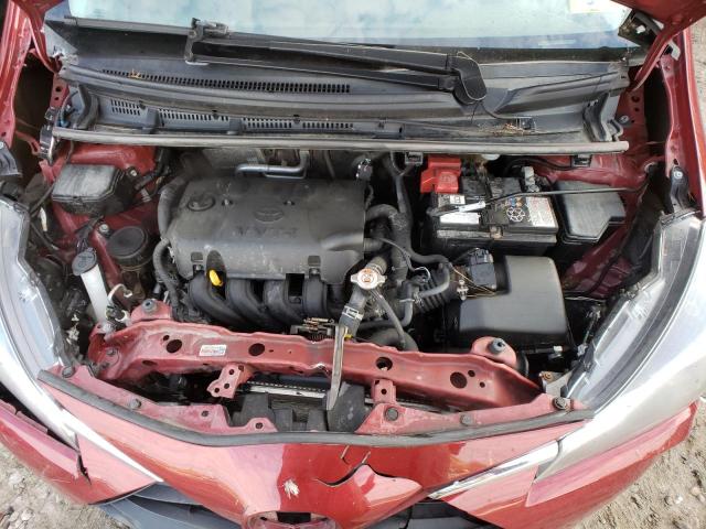 VNKJTUD3XJA095791 - 2018 TOYOTA YARIS L RED photo 11