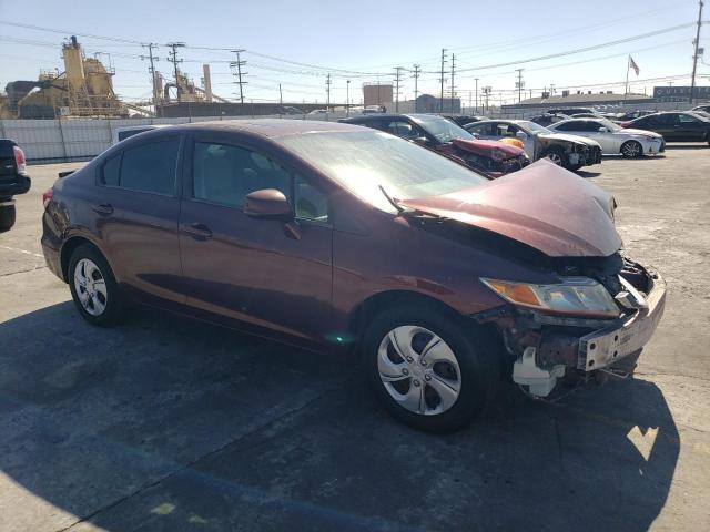 19XFB2F85DE237951 - 2013 HONDA CIVIC EX BURGUNDY photo 4