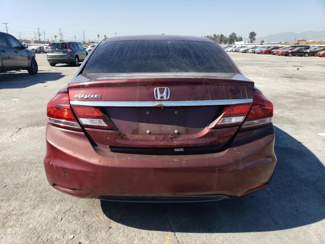 19XFB2F85DE237951 - 2013 HONDA CIVIC EX BURGUNDY photo 6