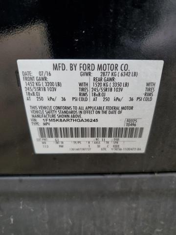 1FM5K8AR7HGA36245 - 2017 FORD EXPLORER POLICE INTERCEPTOR 黑色 照片 13