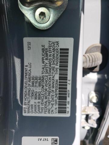 19XFL2H87PE002644 - 2023 HONDA CIVIC SPORT 蓝色 照片 12