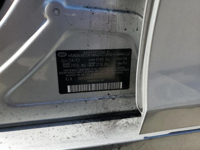 5NPEB4AC7DH630798 - 2013 HYUNDAI SONATA GLS SILVER photo 13