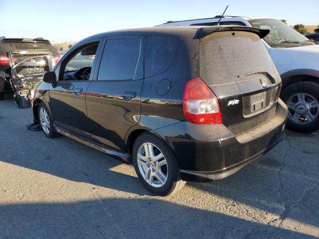 JHMGD386X7S051225 - 2007 HONDA FIT S BLACK photo 2