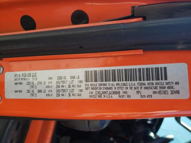 1C4GJXAN7JW180848 - 2018 JEEP WRANGLER SPORT ORANGE photo 13