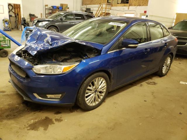 1FADP3J25JL326493 - 2018 FORD FOCUS TITANIUM BLUE photo 1