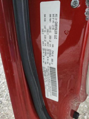 2A8HR54199R611374 - 2009 CHRYSLER TOWN & COU TOURING წითელი ფოტო 13