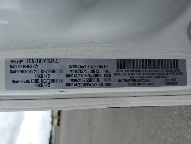 ZFBHRFAB8M6U25547 - 2021 RAM PROMASTER WHITE photo 13