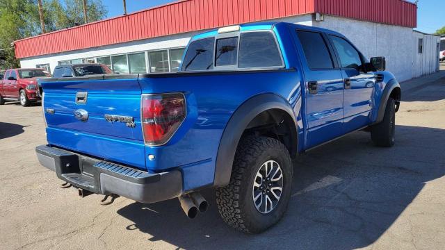 1FTFW1R61CFC58969 - 2012 FORD F150 SVT RAPTOR BLUE photo 4