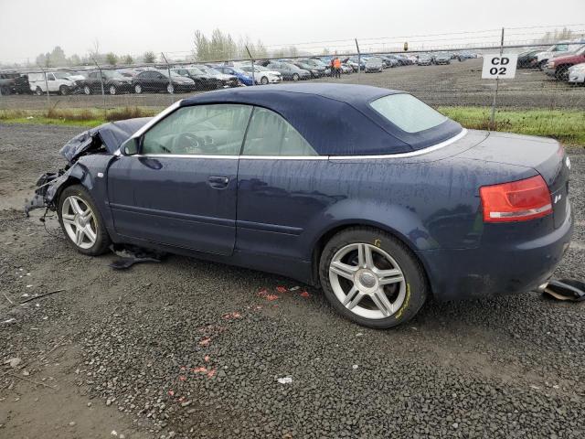 WAUAF48H77K018401 - 2007 AUDI A4 2.0T CABRIOLET BLUE photo 2