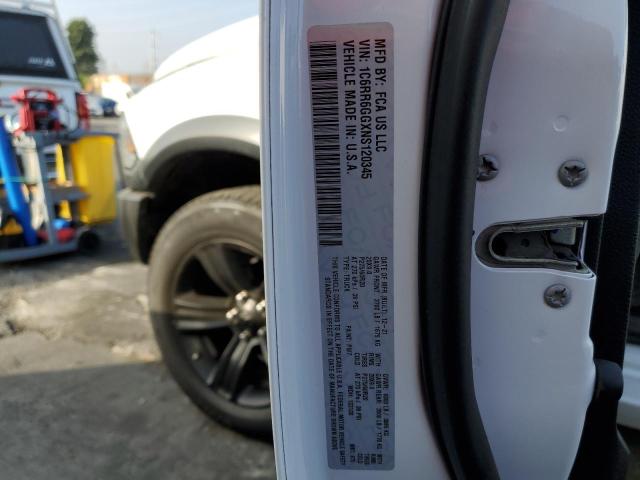 1C6RR6GGXNS120345 - 2022 RAM 1500 CLASS SLT თეთრი ფოტო 12