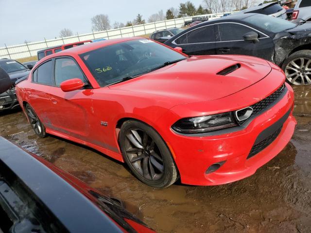 2C3CDXGJ8KH638928 - 2019 DODGE CHARGER SCAT PACK RED photo 4