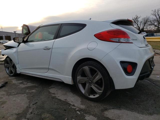 KMHTC6AE3EU184217 - 2014 HYUNDAI VELOSTER TURBO WHITE photo 2