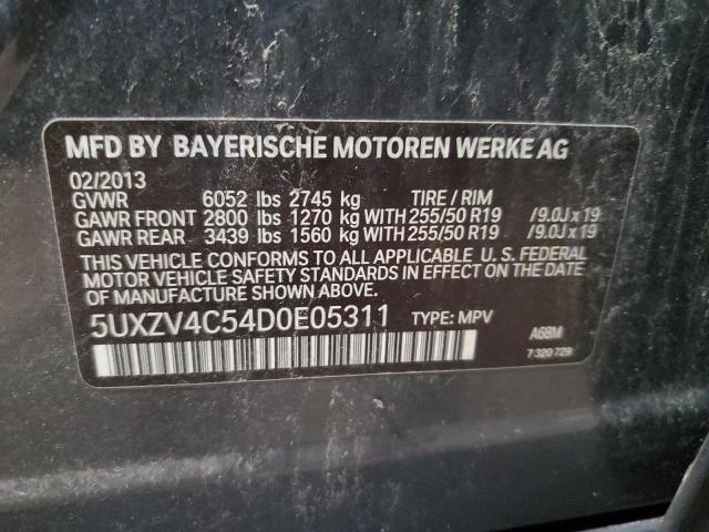 5UXZV4C54D0E05311 - 2013 BMW X5 XDRIVE35I GRAY photo 12