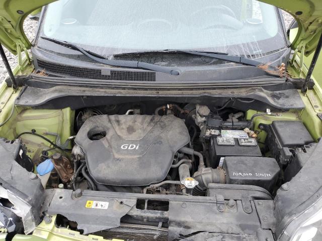 KNDJN2A23F7750834 - 2015 KIA SOUL GREEN photo 12