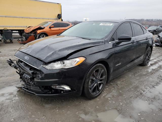 3FA6P0LU4JR128088 - 2018 FORD FUSION SE HYBRID BLACK photo 1