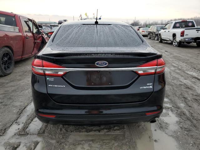 3FA6P0LU4JR128088 - 2018 FORD FUSION SE HYBRID BLACK photo 6