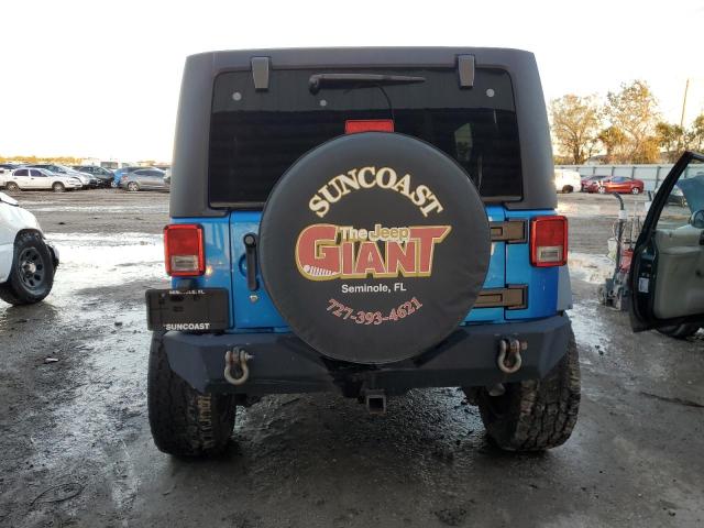 1C4BJWDG2FL762642 - 2015 JEEP WRANGLER U SPORT BLUE photo 6