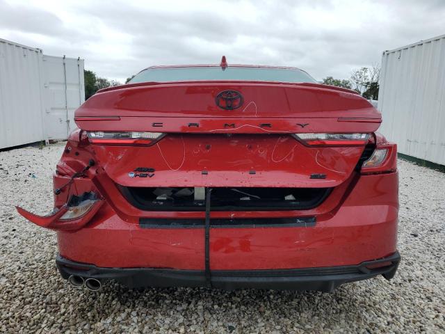 4T1DBADK6SU006051 - 2025 TOYOTA CAMRY XSE RED photo 6