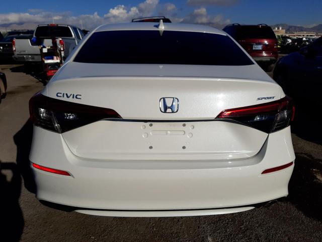 2HGFE2F52NH584464 - 2022 HONDA CIVIC SPORT WHITE photo 6