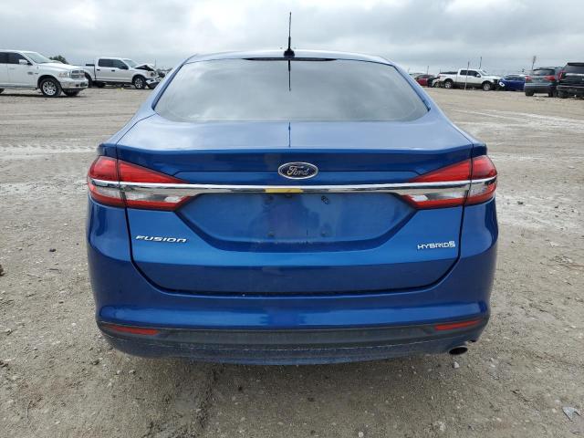 3FA6P0UUXHR360784 - 2017 FORD FUSION S HYBRID BLUE photo 6