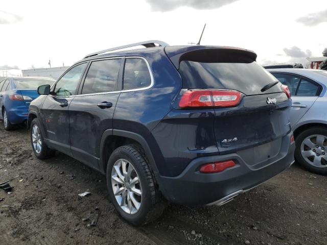 1C4PJMDSXFW710303 - 2015 JEEP CHEROKEE LIMITED BLUE photo 2