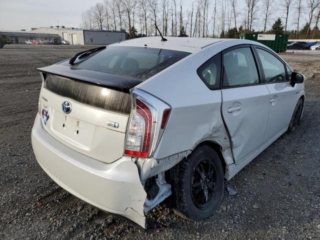 JTDKN3DU7E0362388 - 2014 TOYOTA PRIUS WHITE photo 4