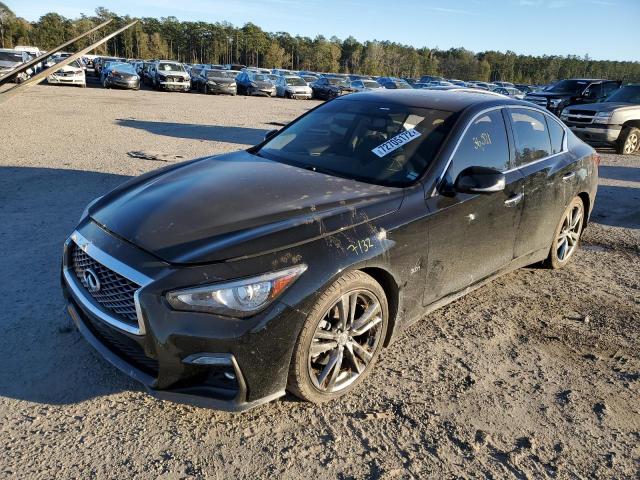 JN1EV7AP0KM540782 - 2019 INFINITI Q50 LUXE BLACK photo 1