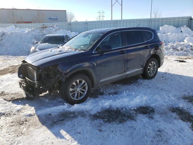 5NMS2CAD6KH028586 - 2019 HYUNDAI SANTA FE SE BLUE photo 1