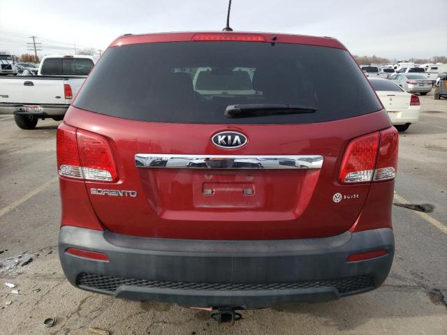 5XYKT3A14BG007233 - 2011 KIA SORENTO BASE RED photo 6