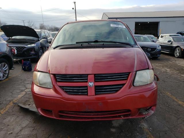 1D4GP45RX6B570998 - 2006 DODGE CARAVAN SXT RED photo 5