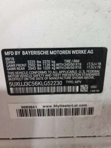 5UXUJ3C56KLG52230 - 2019 BMW X4 XDRIVE30I WHITE photo 13