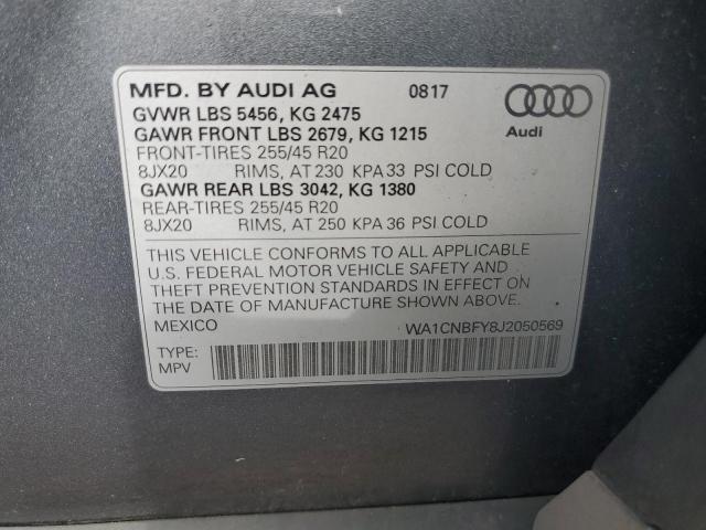 WA1CNBFY8J2050569 - 2018 AUDI Q5 PRESTIGE GRAY photo 13