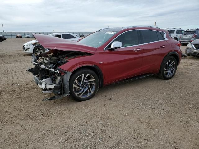 SJKCH5CP3JA048483 - 2018 INFINITI QX30 BASE BURGUNDY photo 1