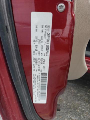 2C4RC1CG7ER303691 - 2014 CHRYSLER TOWN & COU TOURING L RED photo 13