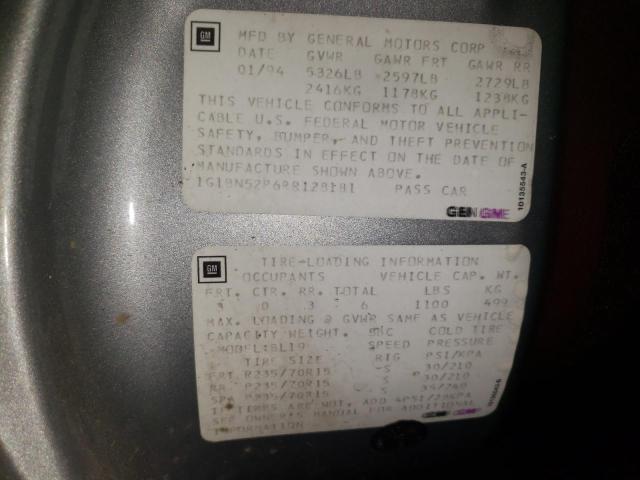 1G1BN52P6RR128181 - 1994 CHEVROLET CAPRICE CLASSIC LS 银色 照片 12