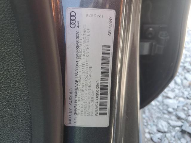 WAUW2AFC6GN012949 - 2016 AUDI S7 PRESTIGE GRAY photo 12