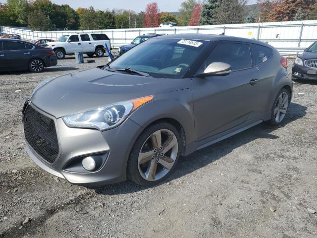 KMHTC6AE9DU135053 - 2013 HYUNDAI VELOSTER TURBO GRAY photo 1