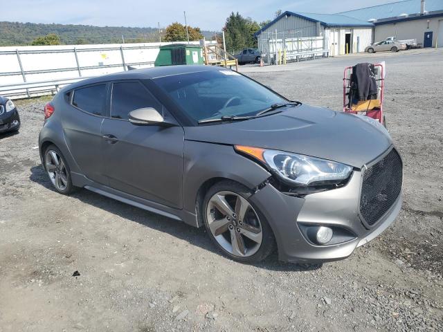 KMHTC6AE9DU135053 - 2013 HYUNDAI VELOSTER TURBO GRAY photo 4