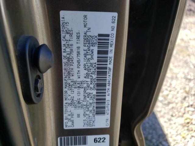 3TMLU4EN4FM197368 - 2015 TOYOTA TACOMA DOUBLE CAB 石墨色 照片 12